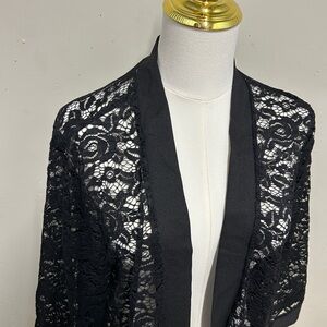 Elegant Black Lace Women's Jacket